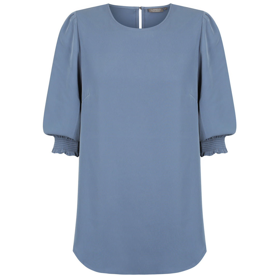House of Uniforms The Lola Top | Ladies | Half Sleeve Gloweave Denim