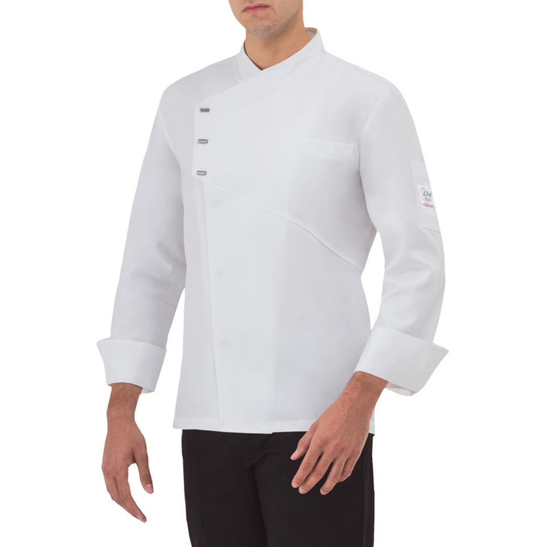 House of Uniforms The Emanuel Chefs Jacket | Mens | Long Sleeve Giblors White
