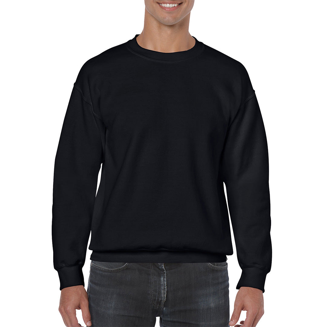 House of Uniforms The Heavy Blend Crewneck Sweatshirt | Adults Gildan Black