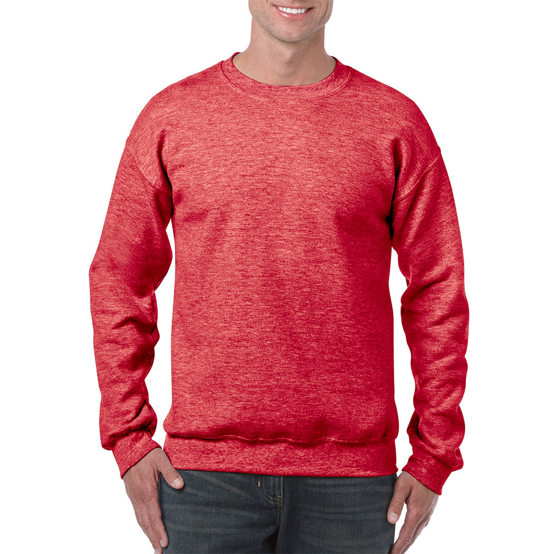 House of Uniforms The Heavy Blend Crewneck Sweatshirt | Adults Gildan Red Marle