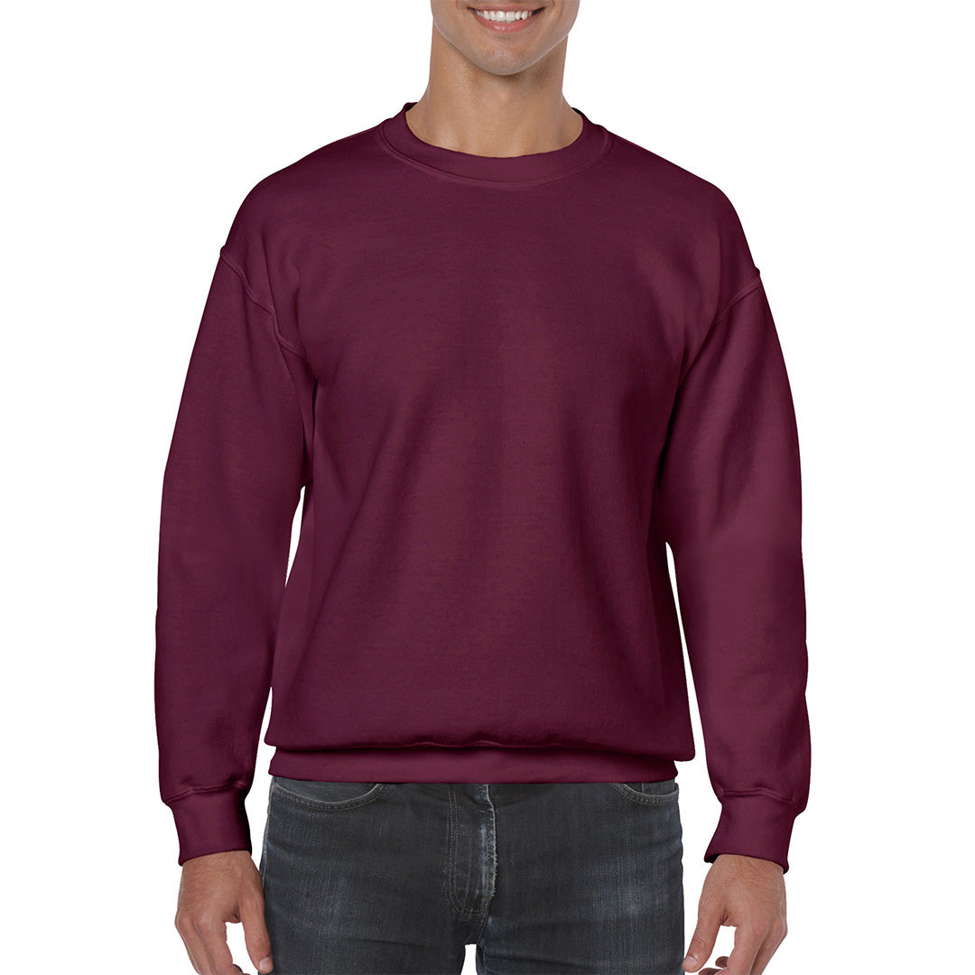 House of Uniforms The Heavy Blend Crewneck Sweatshirt | Adults Gildan Maroon