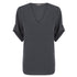 House of Uniforms The Reese V Neck Top | Ladies | Short Sleeve Gloweave Charcoal