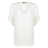 House of Uniforms The Reese V Neck Top | Ladies | Short Sleeve Gloweave Ivory