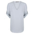 House of Uniforms The Reese V Neck Top | Ladies | Short Sleeve Gloweave Silver