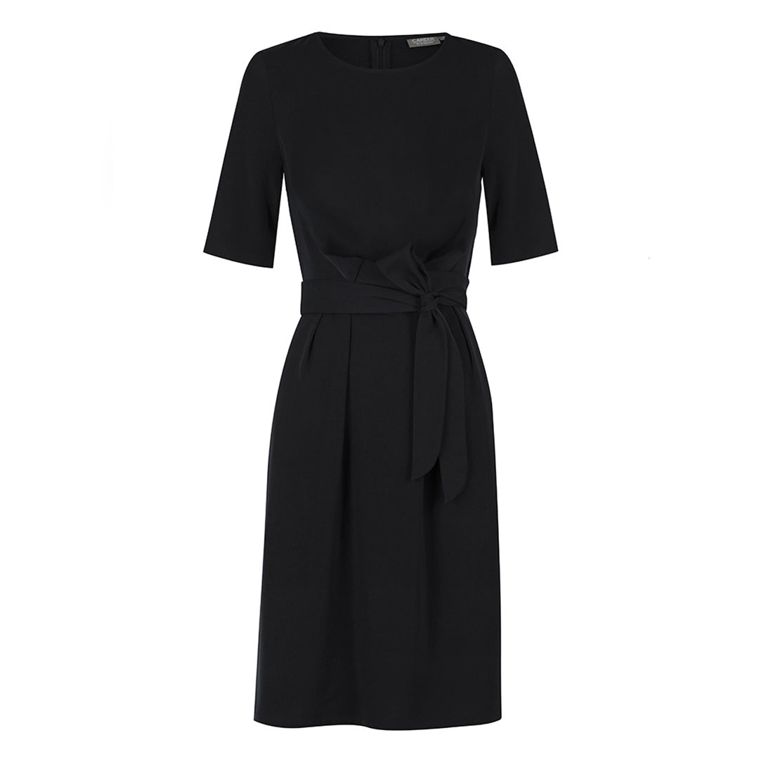 House of Uniforms The Mason Dress | Short Sleeve Gloweave Black