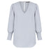 House of Uniforms The Cleo V Neck Top | Ladies Gloweave Silver