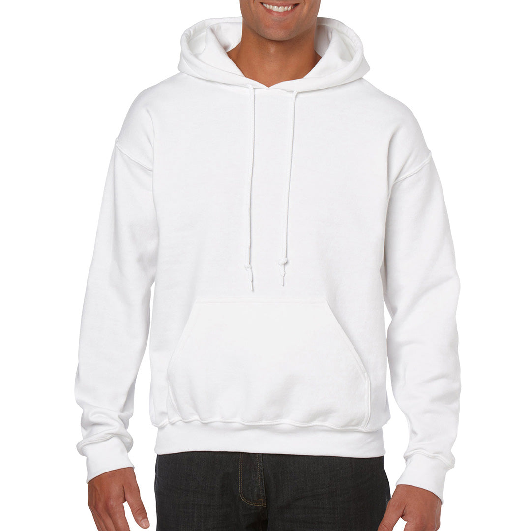 House of Uniforms The Heavy Blend Hoodie | Adults Gildan White