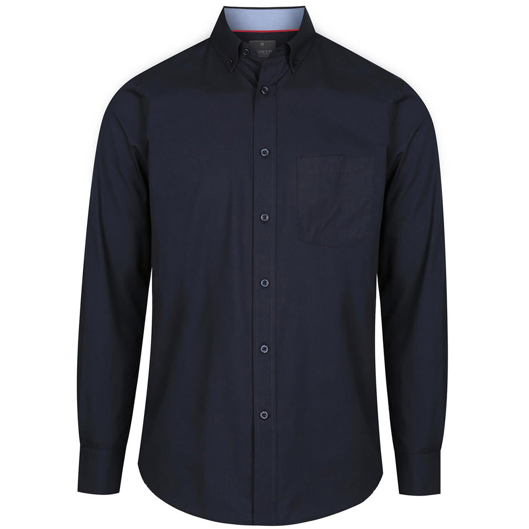 House of Uniforms The Bradford Shirt | Mens | Long Sleeve Gloweave Navy