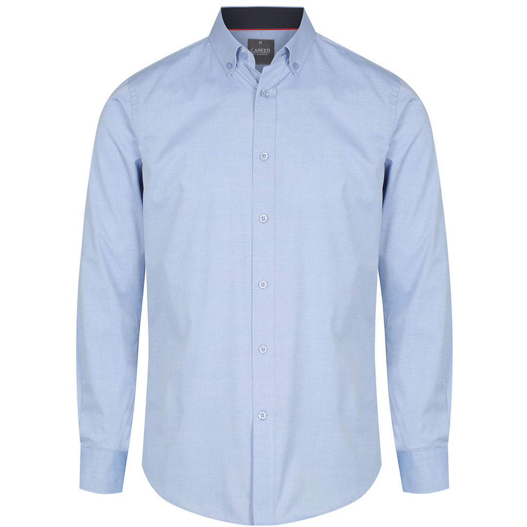 House of Uniforms The Bradford Shirt | Mens | Slim Fit | Long Sleeve Gloweave Sky
