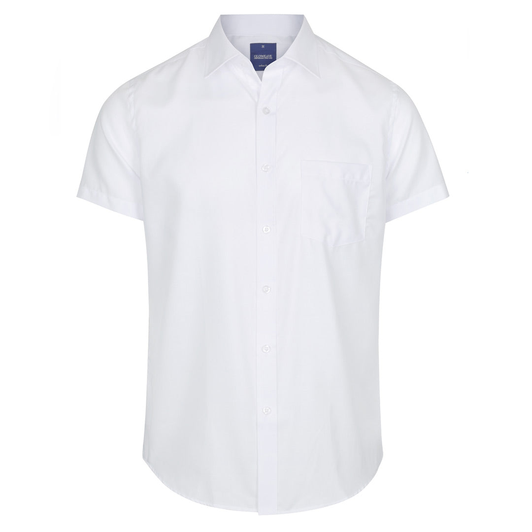 House of Uniforms The Ultimate Shirt | Mens | Short & Long Sleeve | Slim Fit Gloweave White