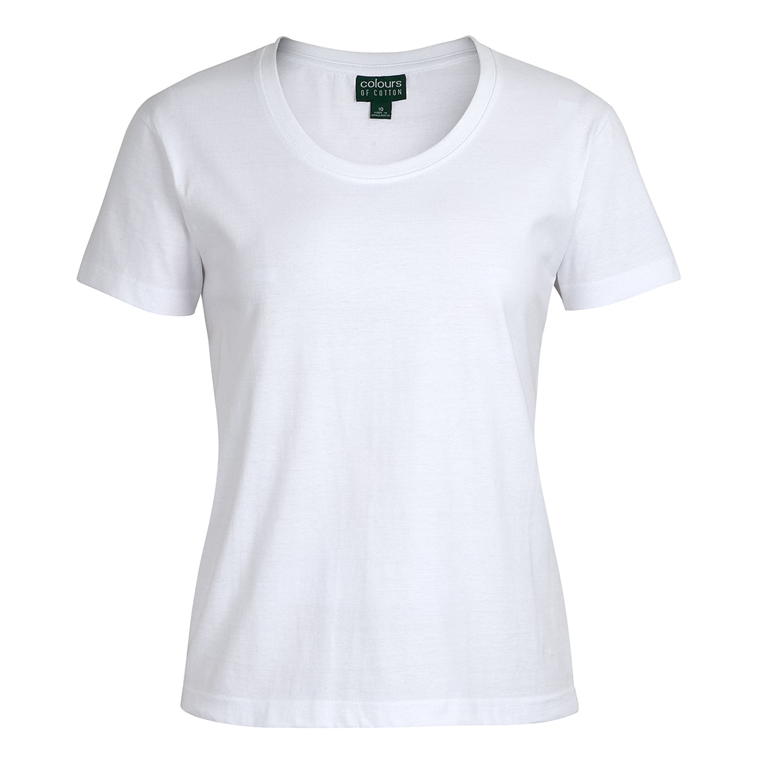 House of Uniforms The Comfort Crew Tee | Ladies | Short Sleeve Jbs Wear White