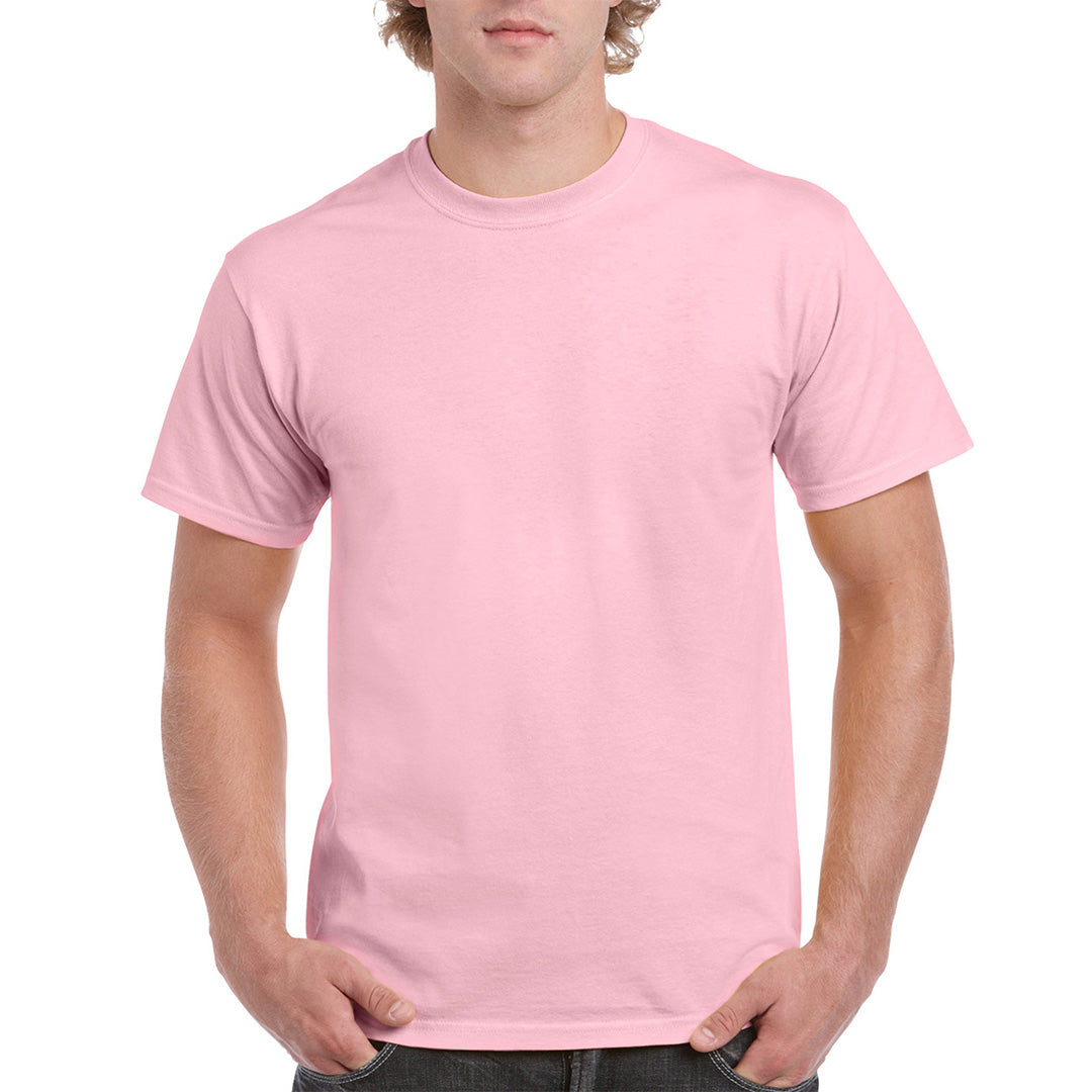House of Uniforms The Ultra Cotton Tee | Adults Gildan Light Pink