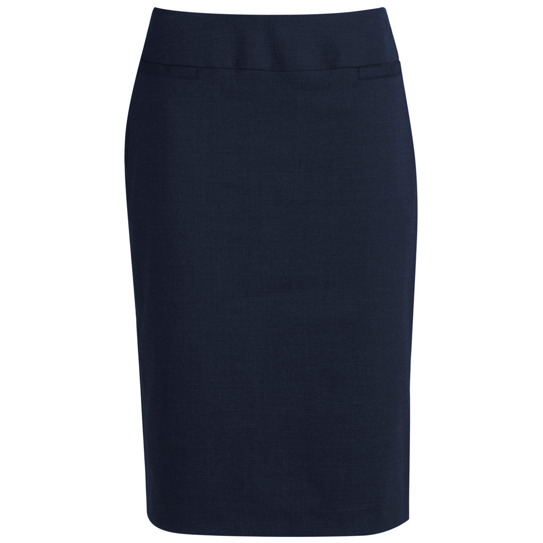 House of Uniforms The Cool Stretch Relaxed Skirt | Ladies Biz Corporates Navy