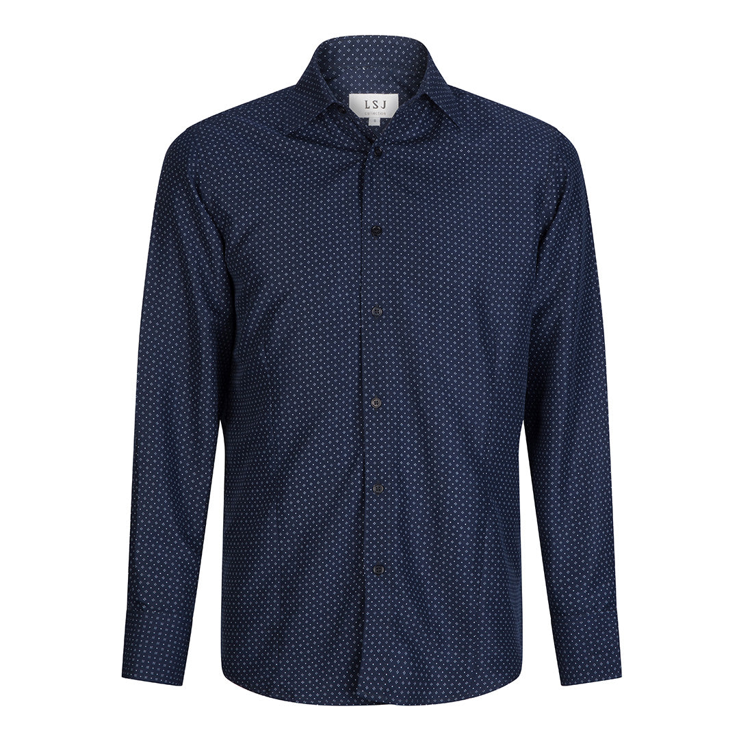 House of Uniforms The Flinders Shirt | Mens | Long Sleeve LSJ Collection Navy