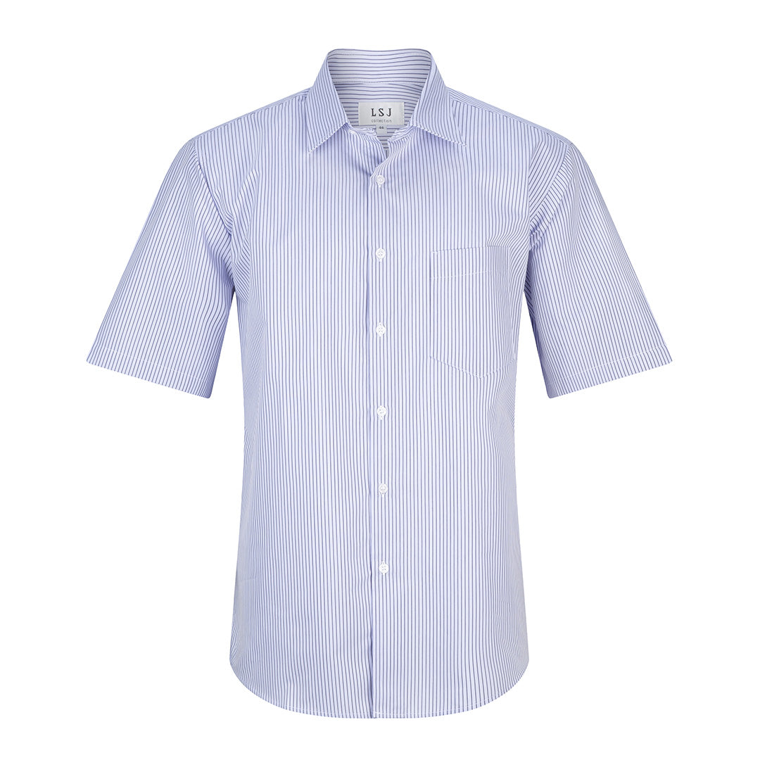 House of Uniforms The Bourke Street Shirt | Mens | Short Sleeve | Euro Fit LSJ Collection Wisteria