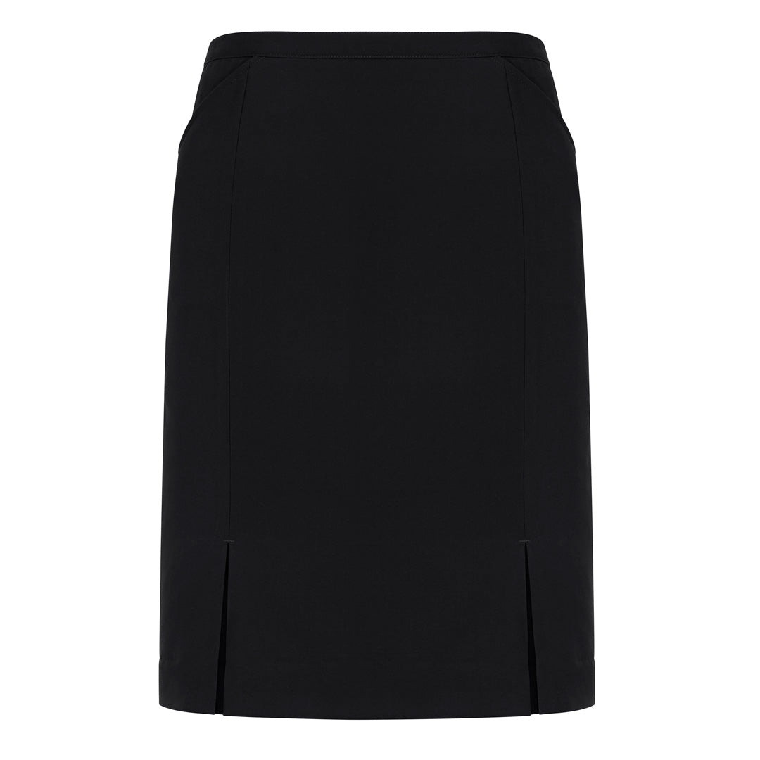 House of Uniforms The Siena Pleat Skirt | Ladies Biz Corporates Black