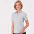 House of Uniforms The Shadow Stripe Shirt | Short Sleeve | Ladies City Collection Charcoal