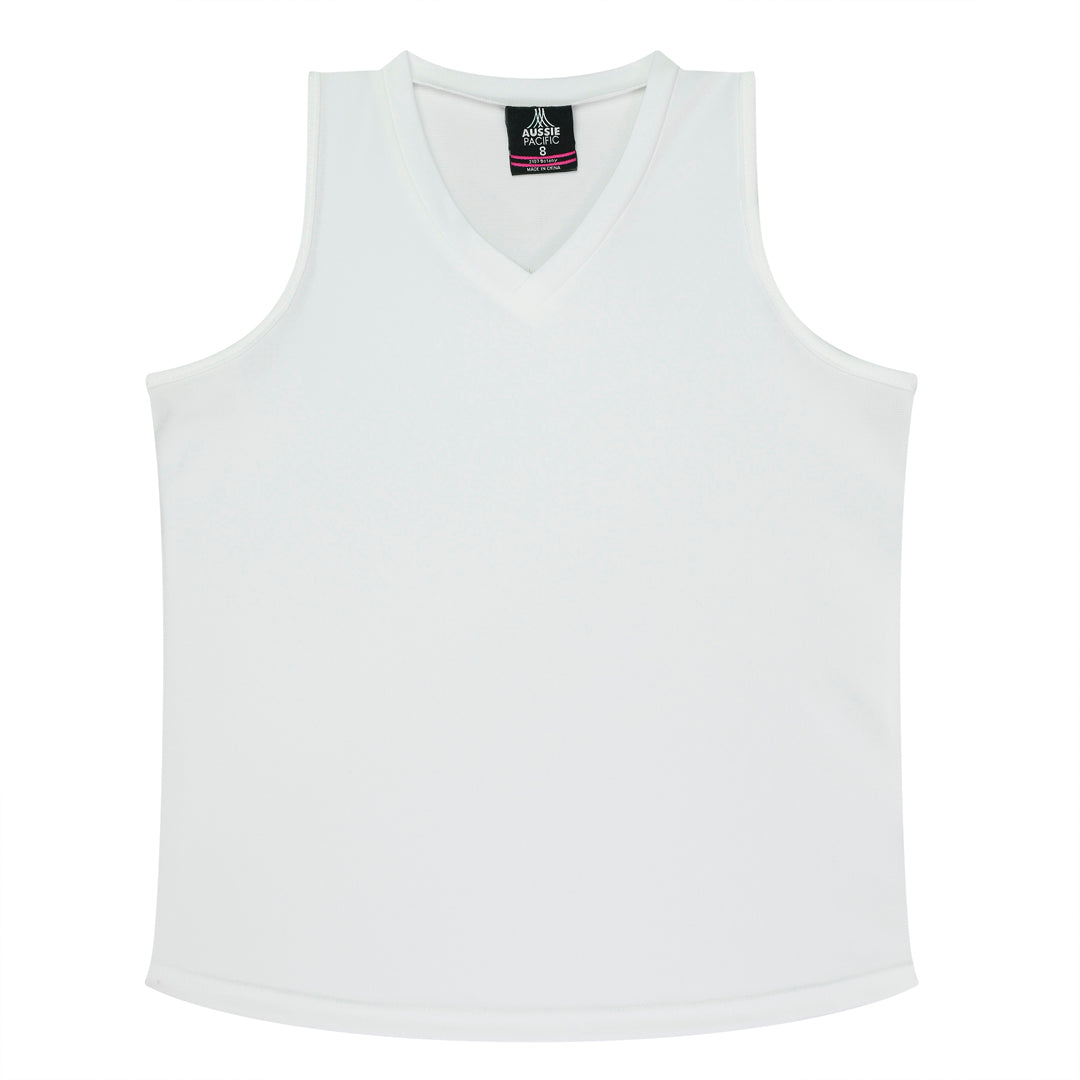House of Uniforms The Botany Singlet | Ladies Aussie Pacific White
