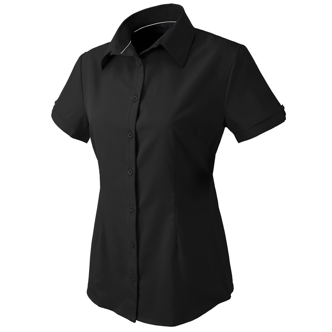 House of Uniforms The Candidate Shirt | Ladies | Short Sleeve Stencil Black