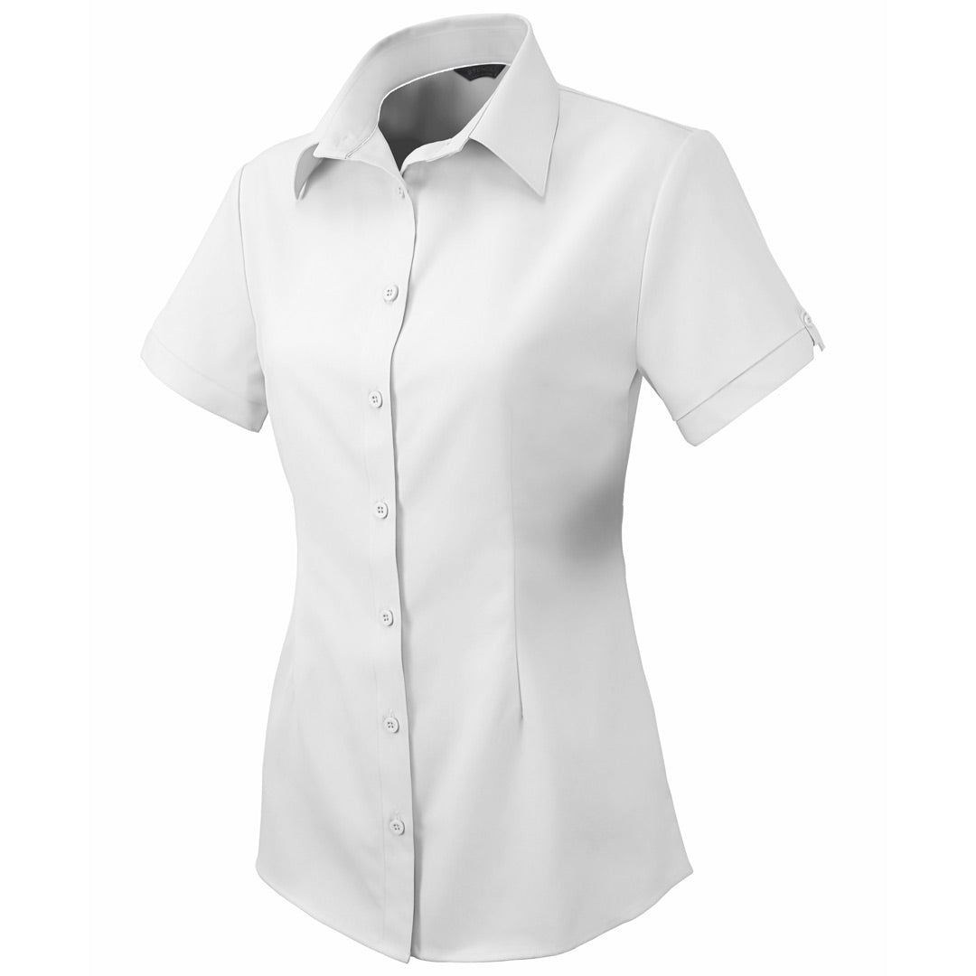 House of Uniforms The Candidate Shirt | Ladies | Short Sleeve Stencil White