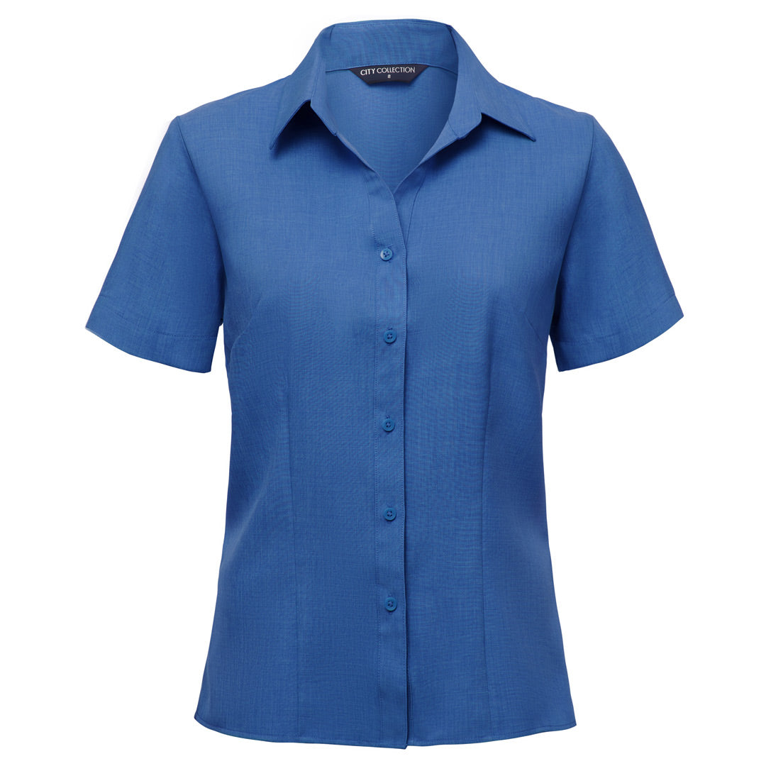 House of Uniforms The Ezylin Shirt | Ladies | Short Sleeve | Plus City Collection Ocean