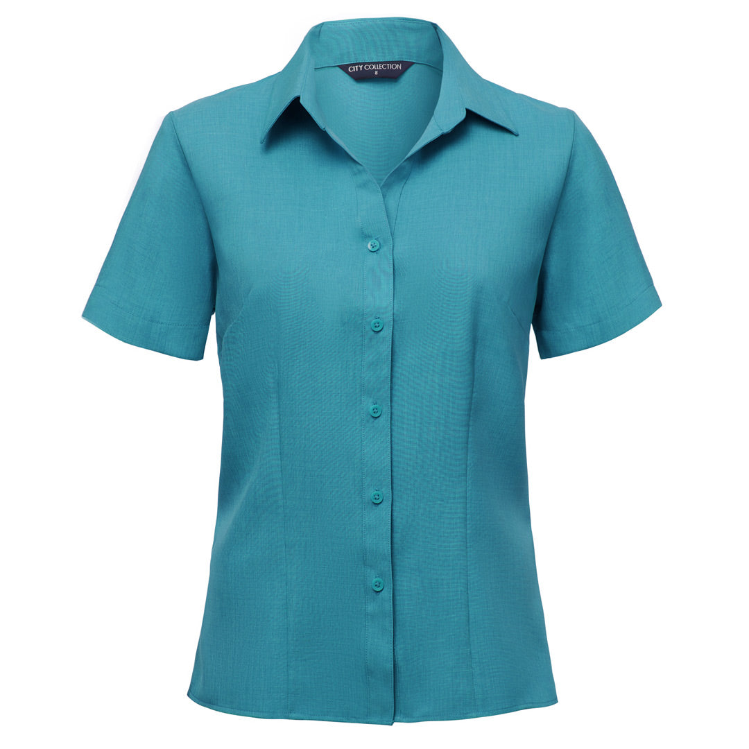 House of Uniforms The Ezylin Shirt | Ladies | Short Sleeve City Collection Teal