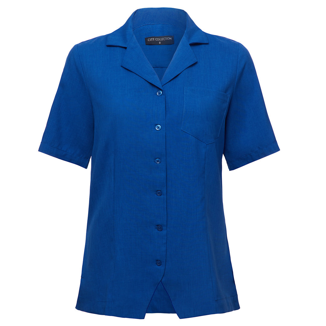 House of Uniforms The Ezylin | Ladies | Short Sleeve | Over Blouse City Collection Royal