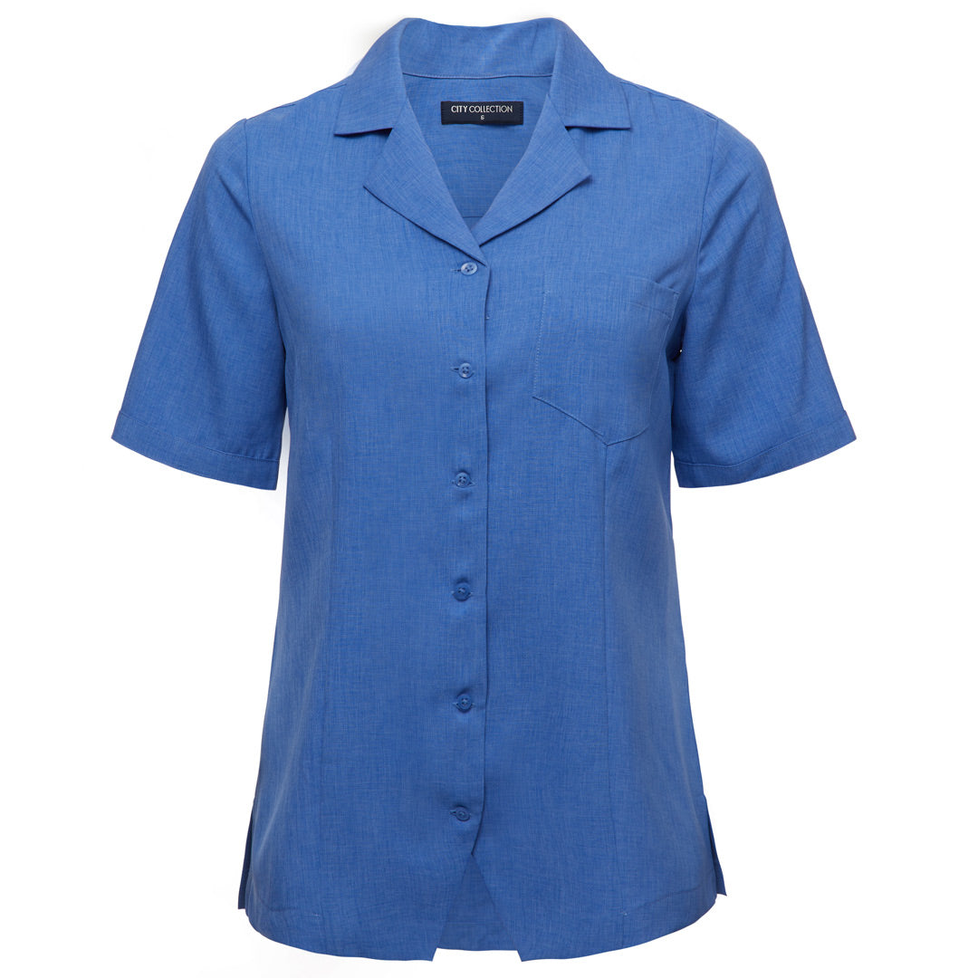 House of Uniforms The Ezylin | Ladies | Short Sleeve | Over Blouse City Collection Ocean