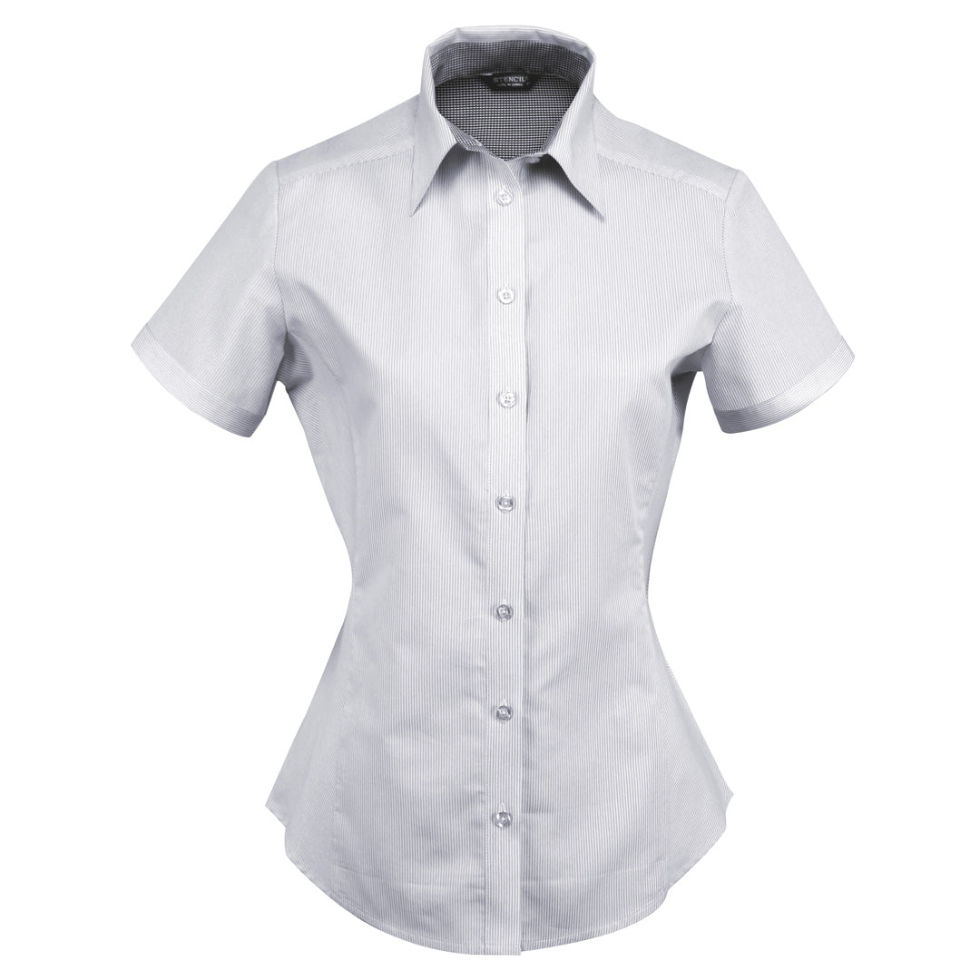 House of Uniforms The Inspire Shirt | Ladies | Short Sleeve Stencil Grey