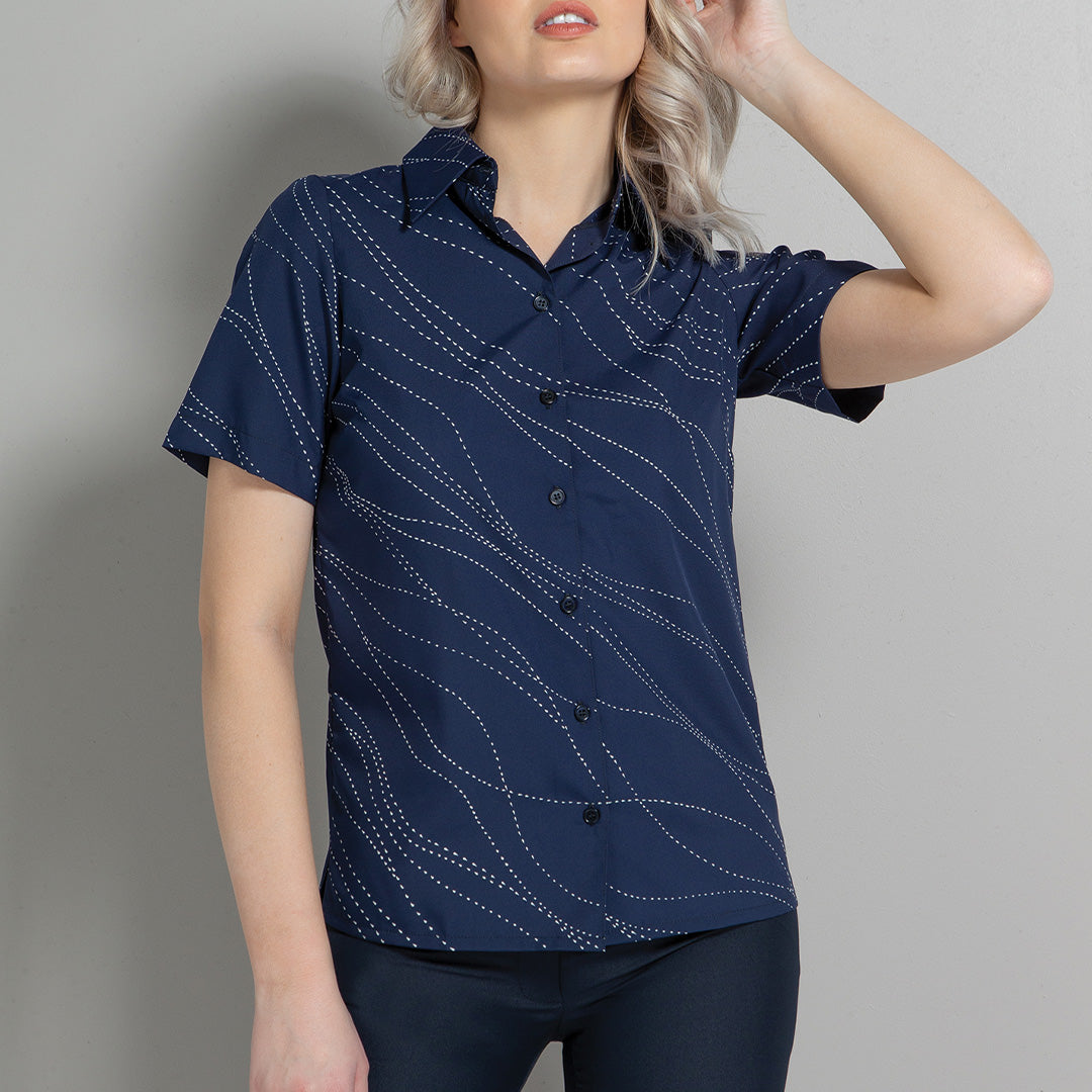 House of Uniforms The Wave Shirt | Ladies | Short Sleeve LSJ Collection 