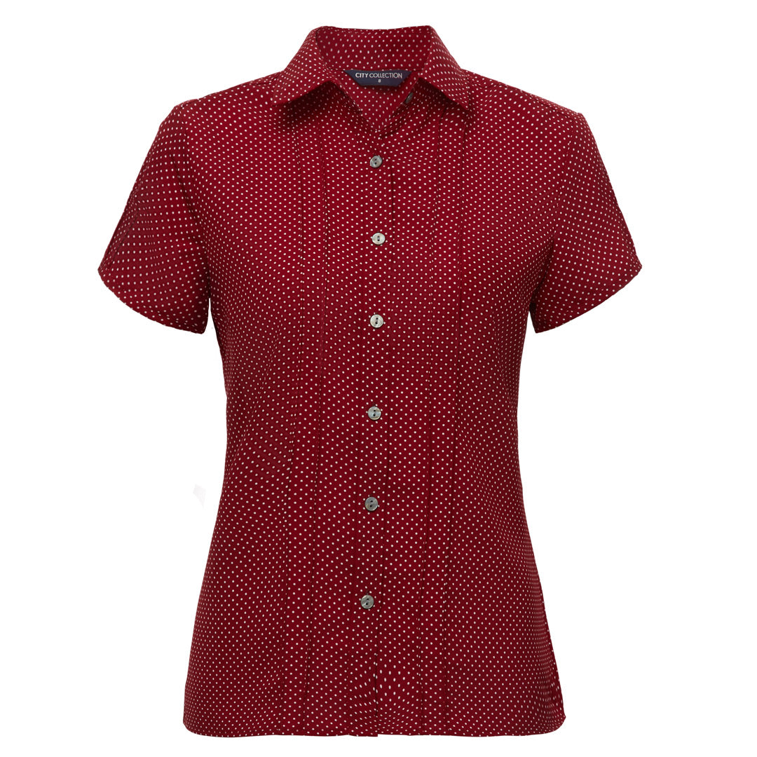 House of Uniforms The Spot Shirt | Ladies | Short Sleeve City Collection Red