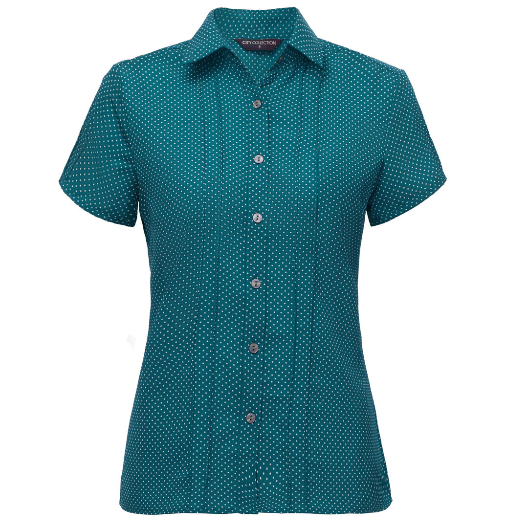House of Uniforms The Spot Shirt | Ladies | Short Sleeve | Plus City Collection Teal