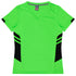 House of Uniforms The Tasman Tee | Ladies | Short Sleeve | Neon Base Aussie Pacific Neon Green/Black
