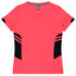 House of Uniforms The Tasman Tee | Ladies | Short Sleeve | Neon Base Aussie Pacific Neon Pink/Black