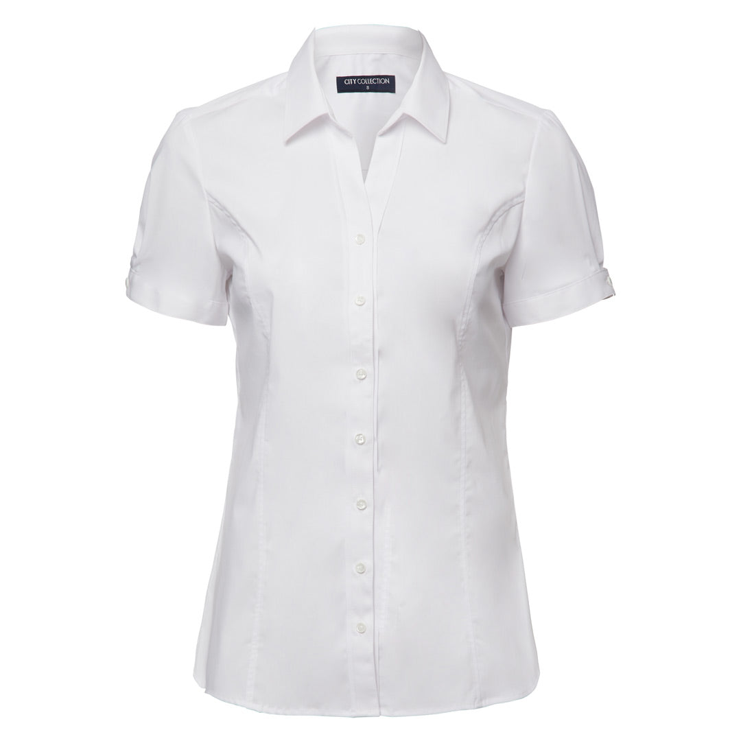 House of Uniforms The City Stretch Classic Shirt | Ladies City Collection White