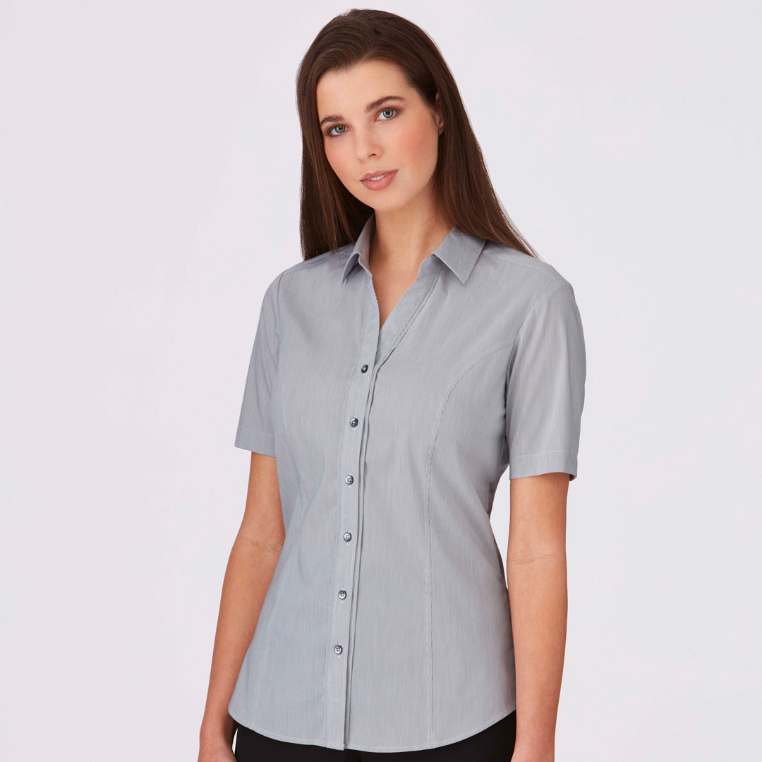 House of Uniforms The Pin Feather Shirt | Ladies | Short Sleeve City Collection 