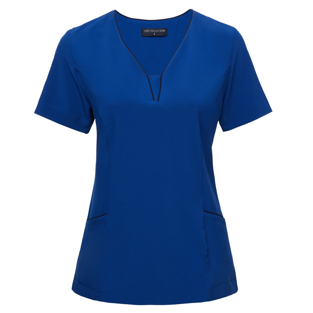 House of Uniforms The Stretch Tunic | Ladies | Short Sleeve City Collection Royal/Navy