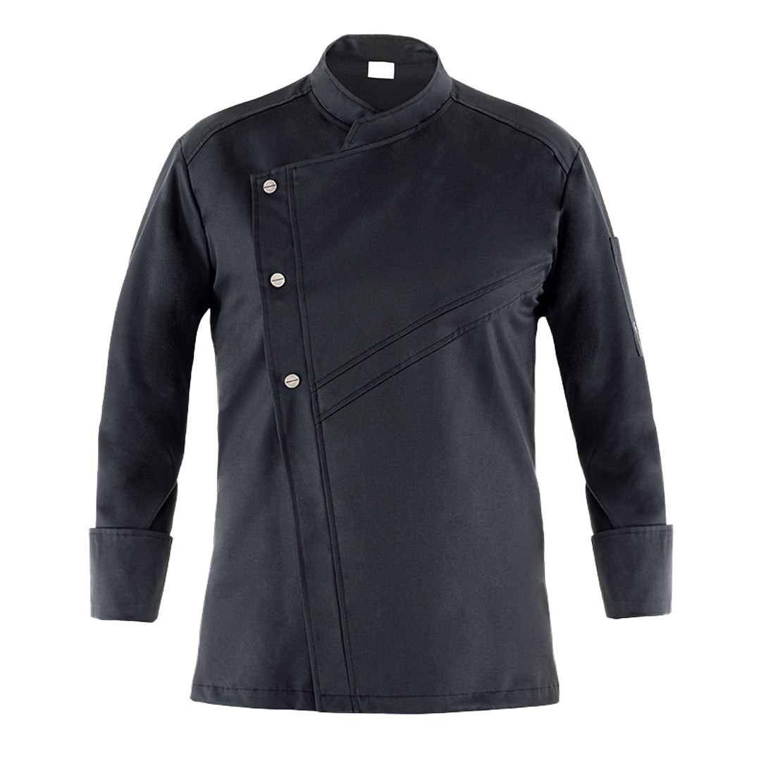 House of Uniforms The Samuel Chefs Jacket | Mens | Long Sleeve Giblors Black