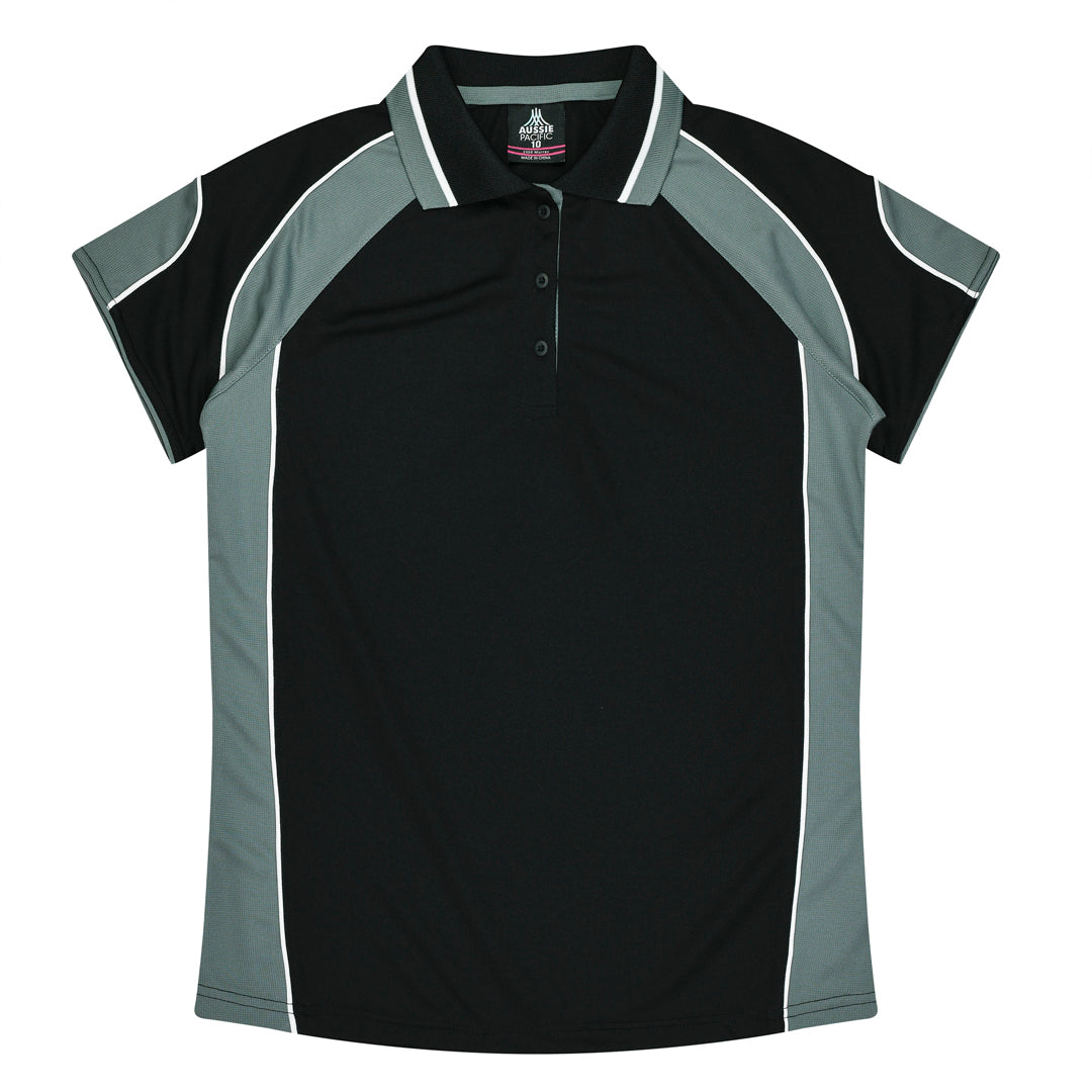 House of Uniforms The Murray Polo | Ladies Aussie Pacific Black/Ashe