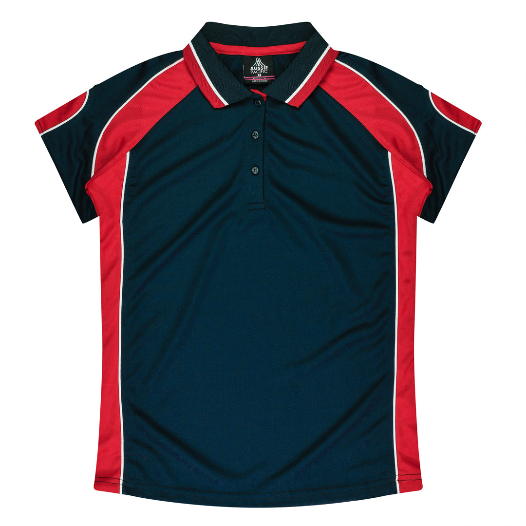 House of Uniforms The Murray Polo | Ladies Aussie Pacific Navy/Red