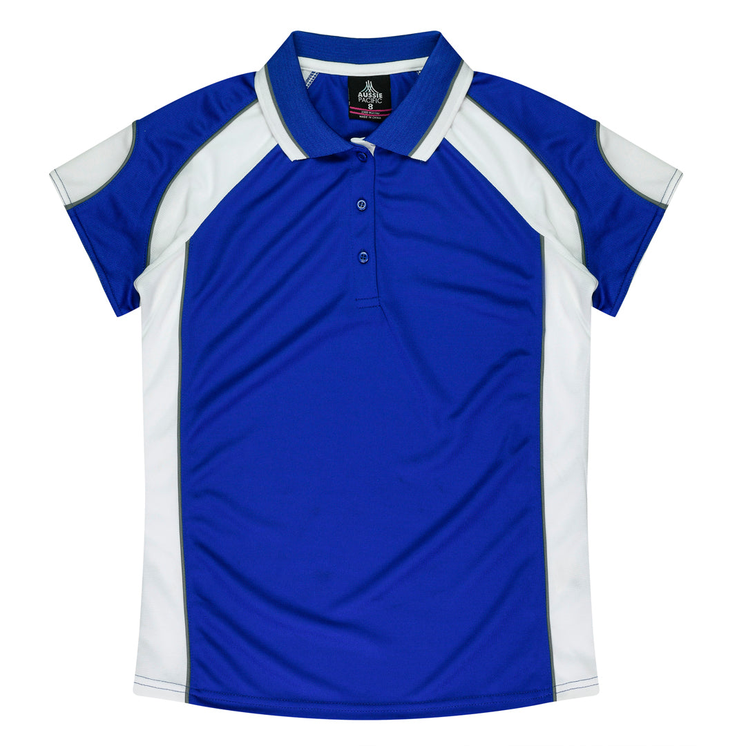 House of Uniforms The Murray Polo | Plus | Ladies Aussie Pacific Royal/White