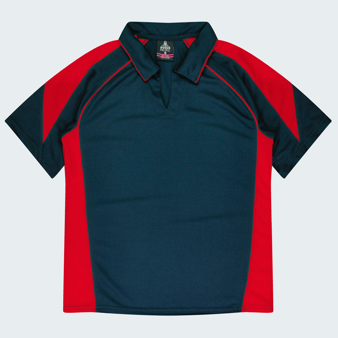 House of Uniforms The Premier Polo | Ladies Aussie Pacific Navy/Red