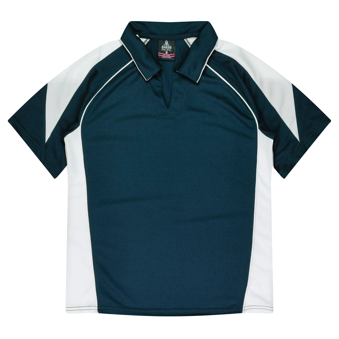House of Uniforms The Premier Polo | Ladies Aussie Pacific Navy/White