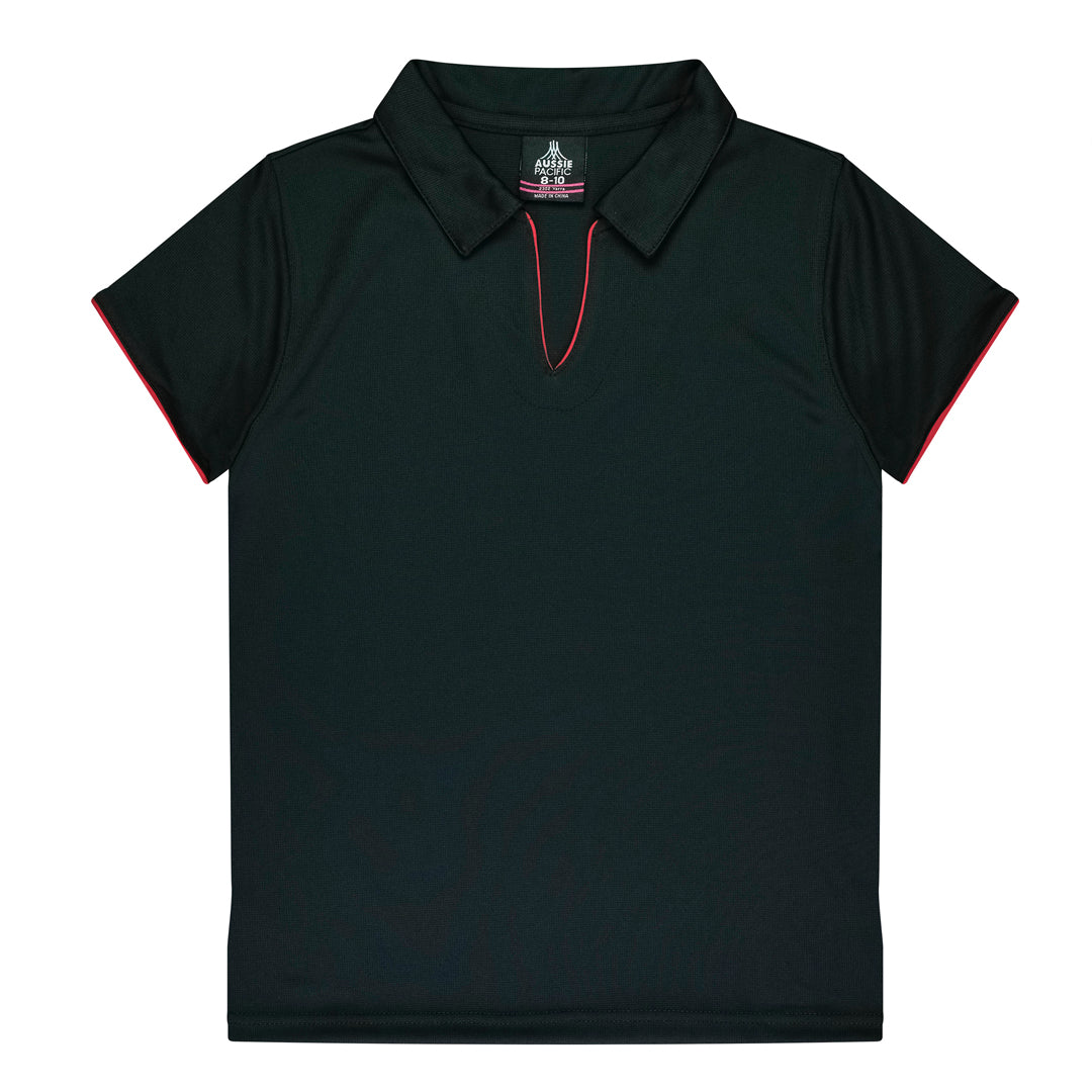 House of Uniforms The Yarra Polo | Ladies Aussie Pacific Black/Red