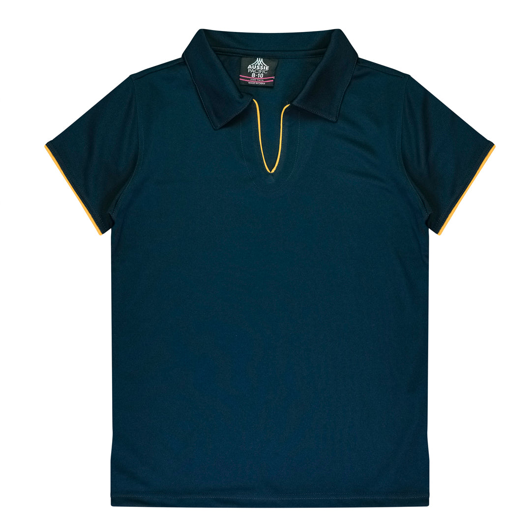 House of Uniforms The Yarra Polo | Ladies Aussie Pacific Navy/Gold