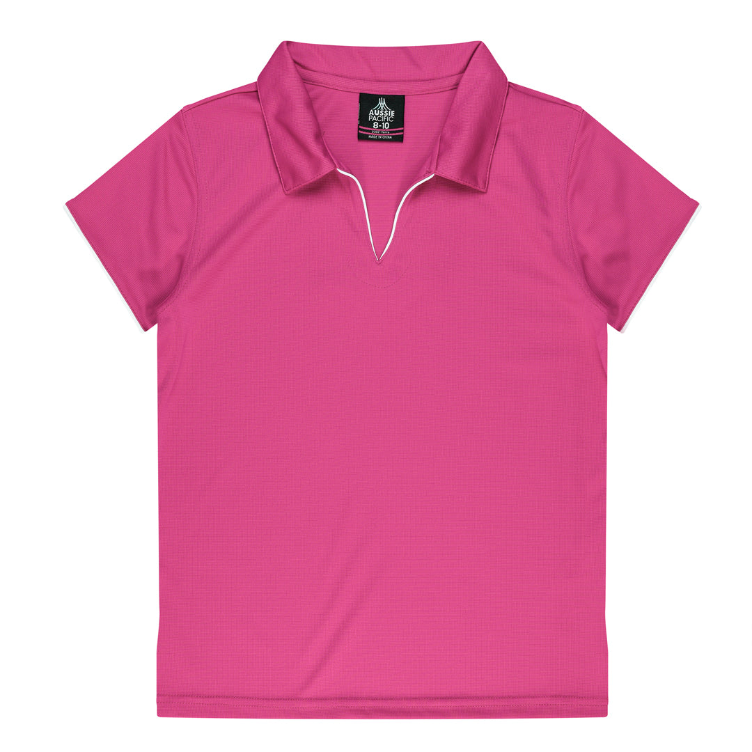 House of Uniforms The Yarra Polo | Ladies Aussie Pacific Pink/White