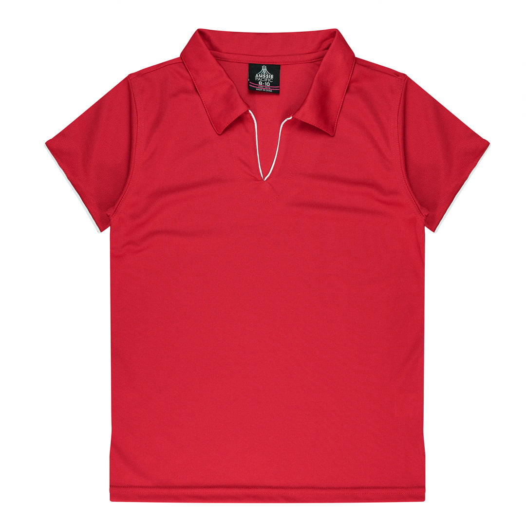 House of Uniforms The Yarra Polo | Ladies Aussie Pacific Red/White