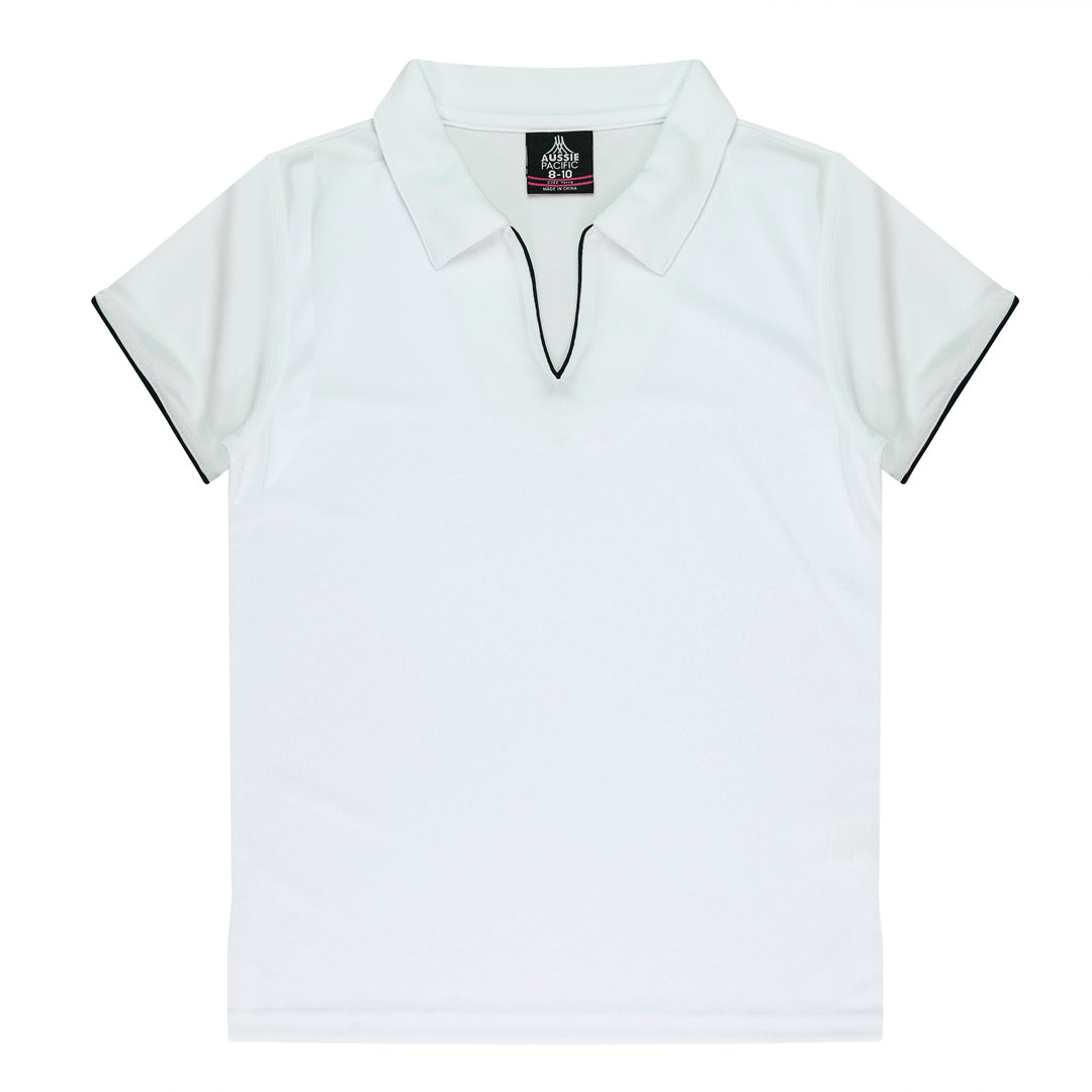 House of Uniforms The Yarra Polo | Ladies Aussie Pacific White/Navy