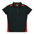 House of Uniforms The Paterson Polo Shirt | Plus | Ladies Aussie Pacific Black/Red