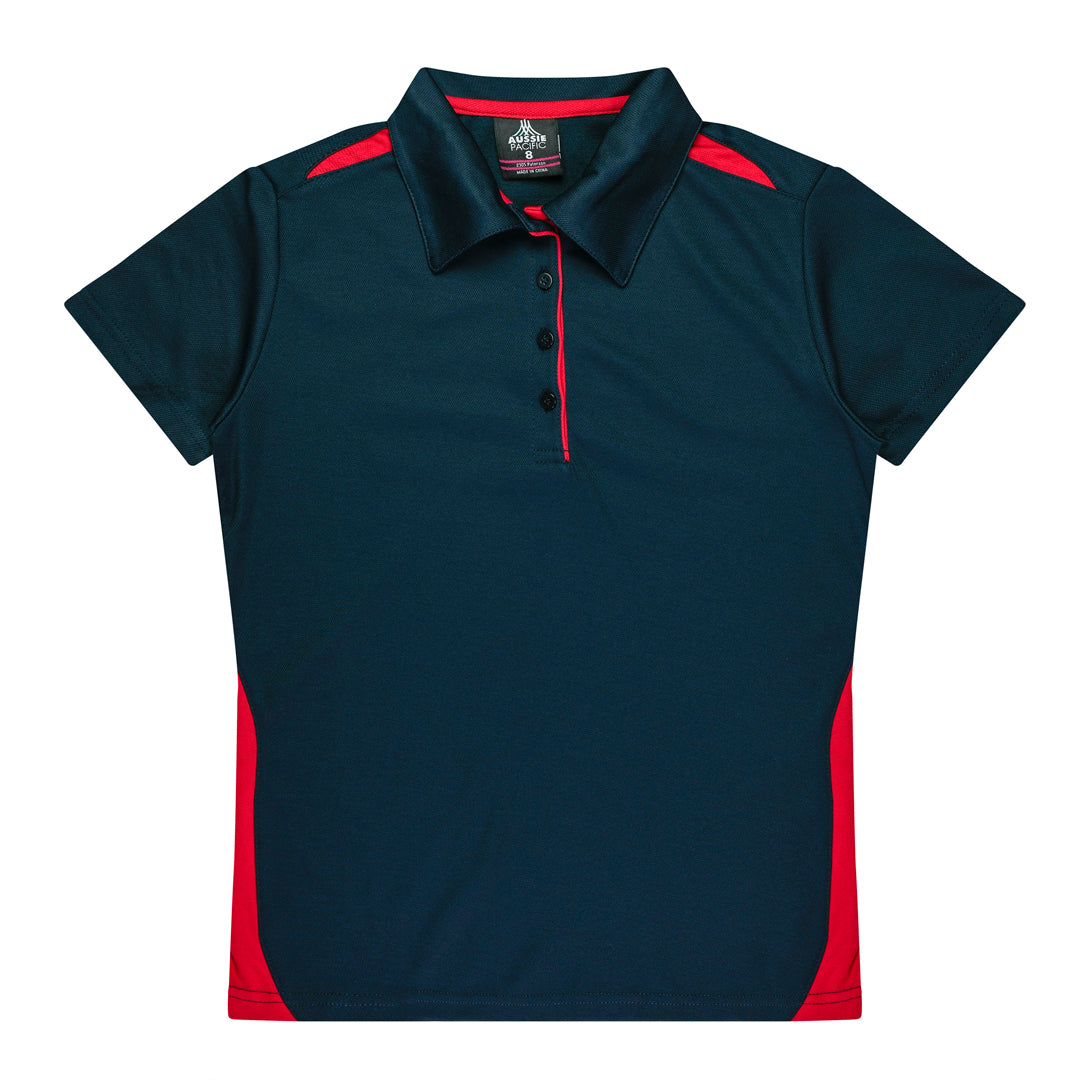 House of Uniforms The Paterson Polo Shirt | Plus | Ladies Aussie Pacific Navy/Red